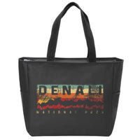 Vintage Denali National Park Denali Alaska Zip Tote Bag