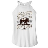 Vintage Do Not Pet the Fluffy Cows American Bison Women's Perfect Tri Rocker Tank