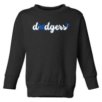 Vintage Dodgers Name Retro Styles 80s 90s Toddler Sweatshirt