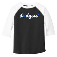 Vintage Dodgers Name Retro Styles 80s 90s Toddler Fine Jersey T-Shirt