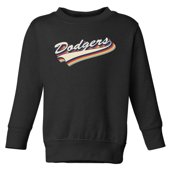 Vintage Dodgers Name Retro Style 70s 80s 90s Gift Women Toddler Sweatshirt