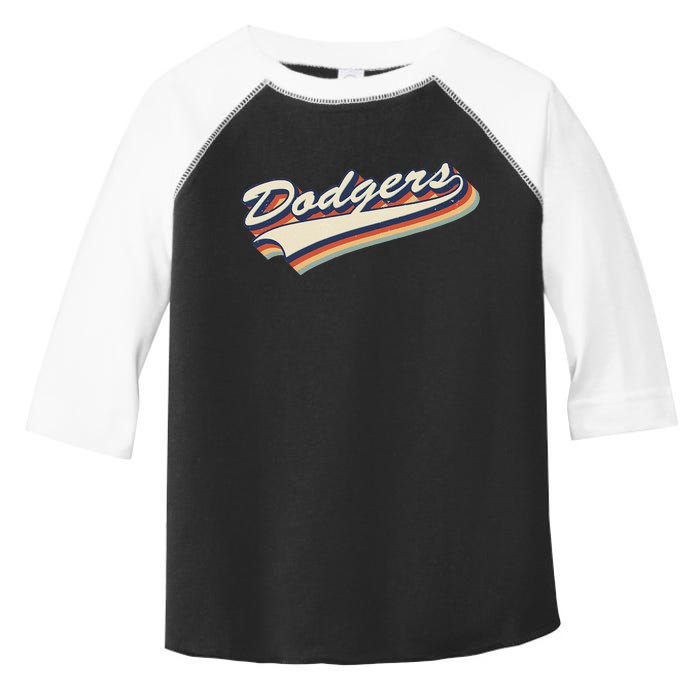 Vintage Dodgers Name Retro Style 70s 80s 90s Gift Women Toddler Fine Jersey T-Shirt