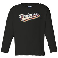 Vintage Dodgers Name Retro Style 70s 80s 90s Gift Women Toddler Long Sleeve Shirt