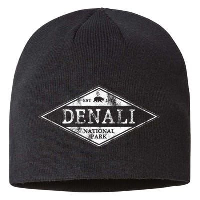 Vintage Denali National Park Alaska Sustainable Beanie