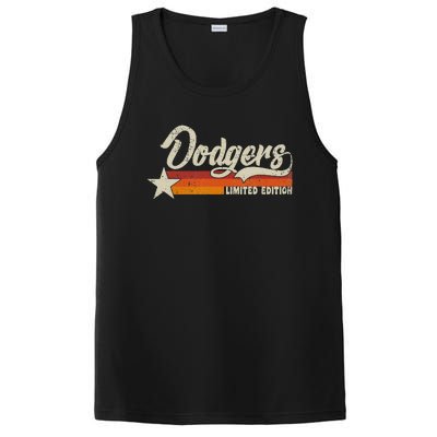 Vintage Dodgers Name Throwback Retro Gift PosiCharge Competitor Tank