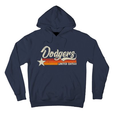 Vintage Dodgers Name Throwback Retro Gift Hoodie