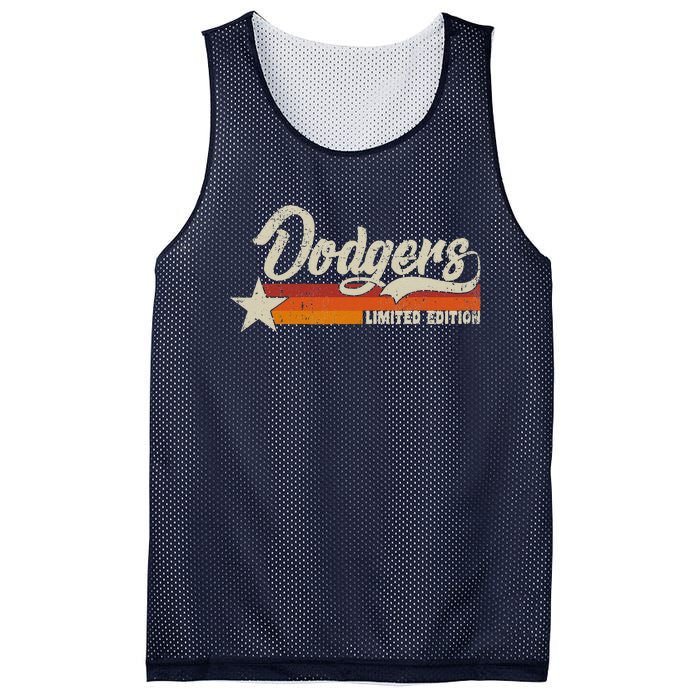 Vintage Dodgers Name Throwback Retro Gift Mesh Reversible Basketball Jersey Tank