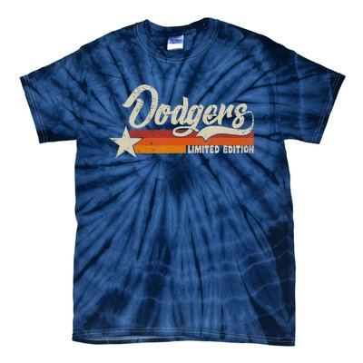 Vintage Dodgers Name Throwback Retro Gift Tie-Dye T-Shirt