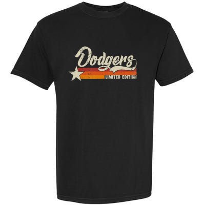 Vintage Dodgers Name Throwback Retro Garment-Dyed Heavyweight T-Shirt