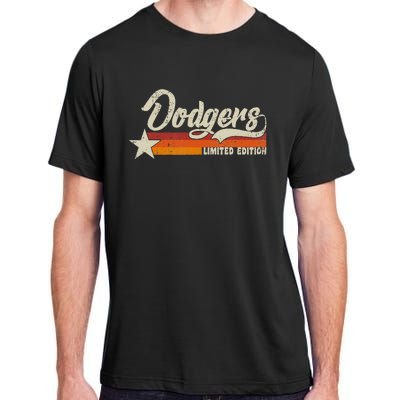 Vintage Dodgers Name Throwback Retro Adult ChromaSoft Performance T-Shirt