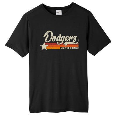 Vintage Dodgers Name Throwback Retro Tall Fusion ChromaSoft Performance T-Shirt