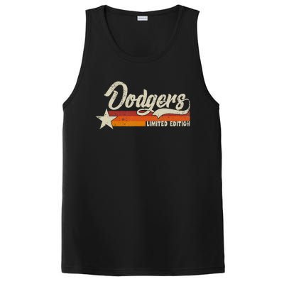 Vintage Dodgers Name Throwback Retro PosiCharge Competitor Tank