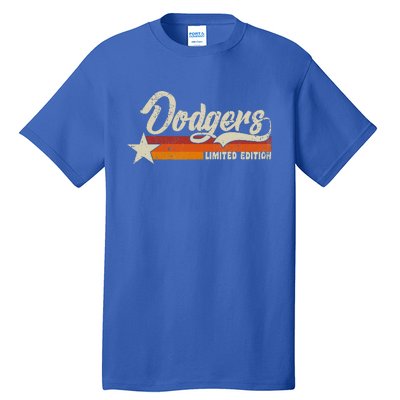 Vintage Dodgers Name Throwback Retro Tall T-Shirt