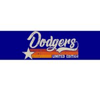 Vintage Dodgers Name Throwback Retro Bumper Sticker