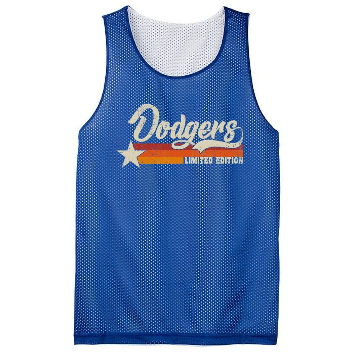 Vintage Dodgers Name Throwback Retro Mesh Reversible Basketball Jersey Tank