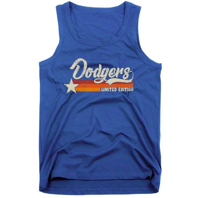 Vintage Dodgers Name Throwback Retro Tank Top