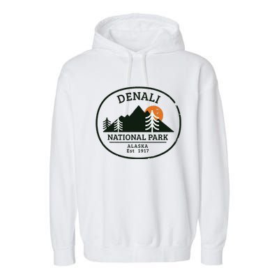 Vintage Denali National Park Alaska Garment-Dyed Fleece Hoodie