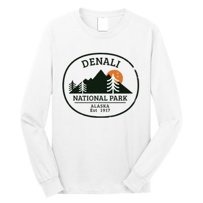 Vintage Denali National Park Alaska Long Sleeve Shirt