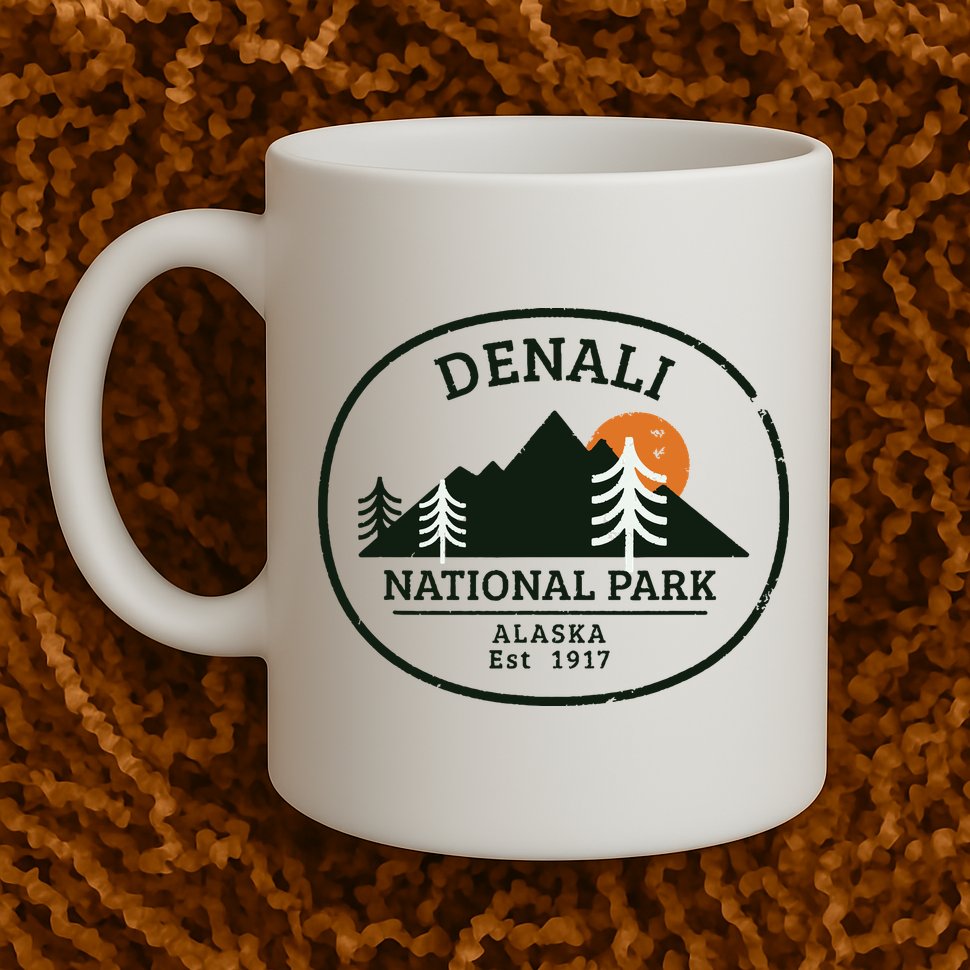 Vintage Denali National Park Alaska Mug
