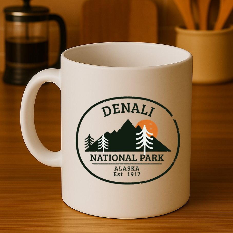 Vintage Denali National Park Alaska Mug