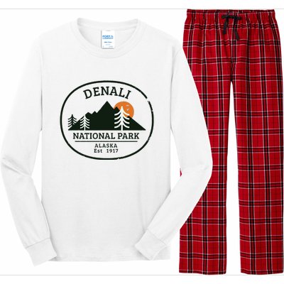 Vintage Denali National Park Alaska Long Sleeve Pajama Set