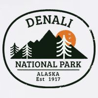 Vintage Denali National Park Alaska Flatbill Hat