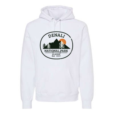 Vintage Denali National Park Alaska Premium Hoodie