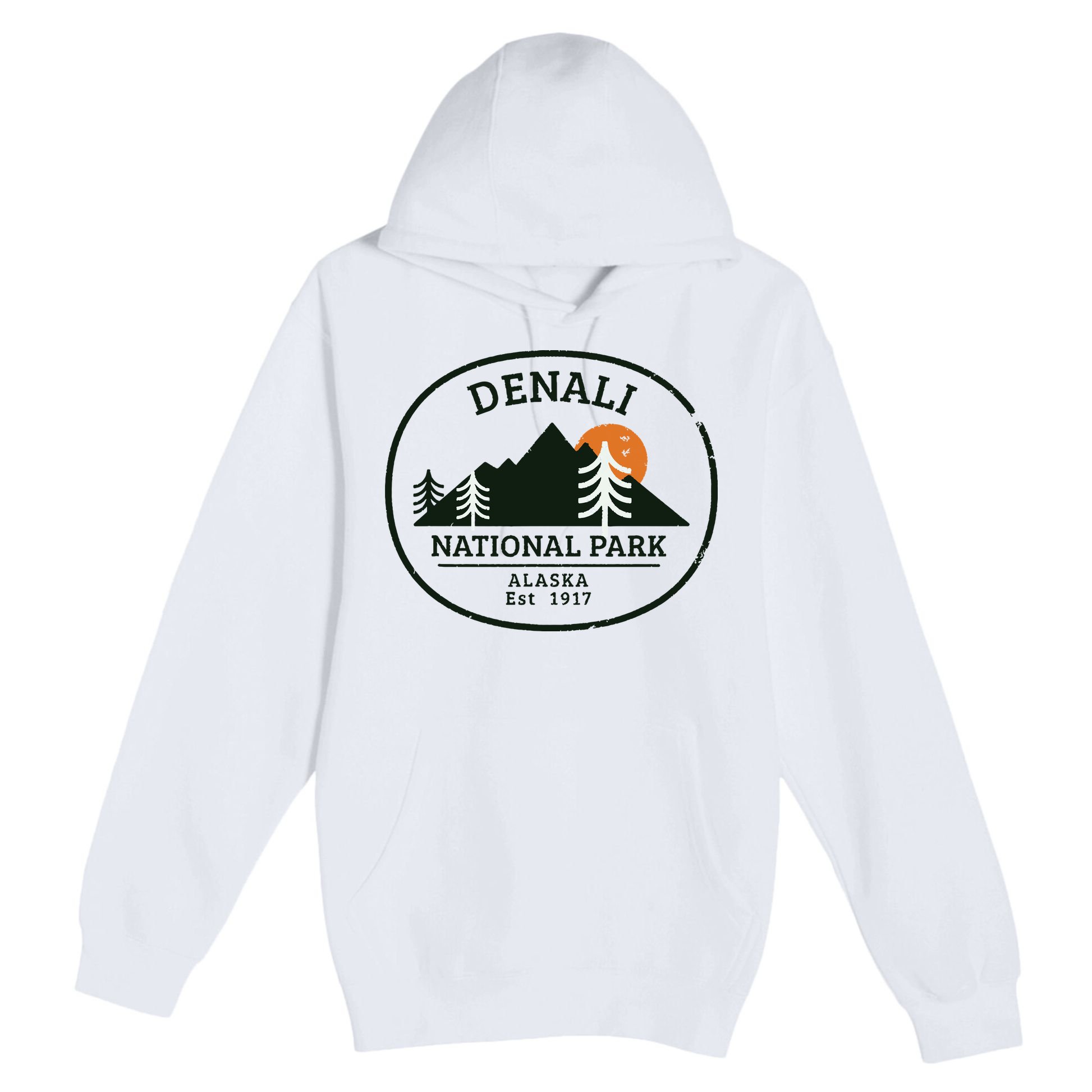 Vintage Denali National Park Alaska Premium Pullover Hoodie