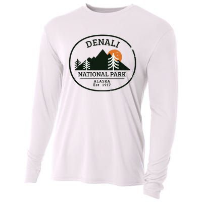 Vintage Denali National Park Alaska Cooling Performance Long Sleeve Crew