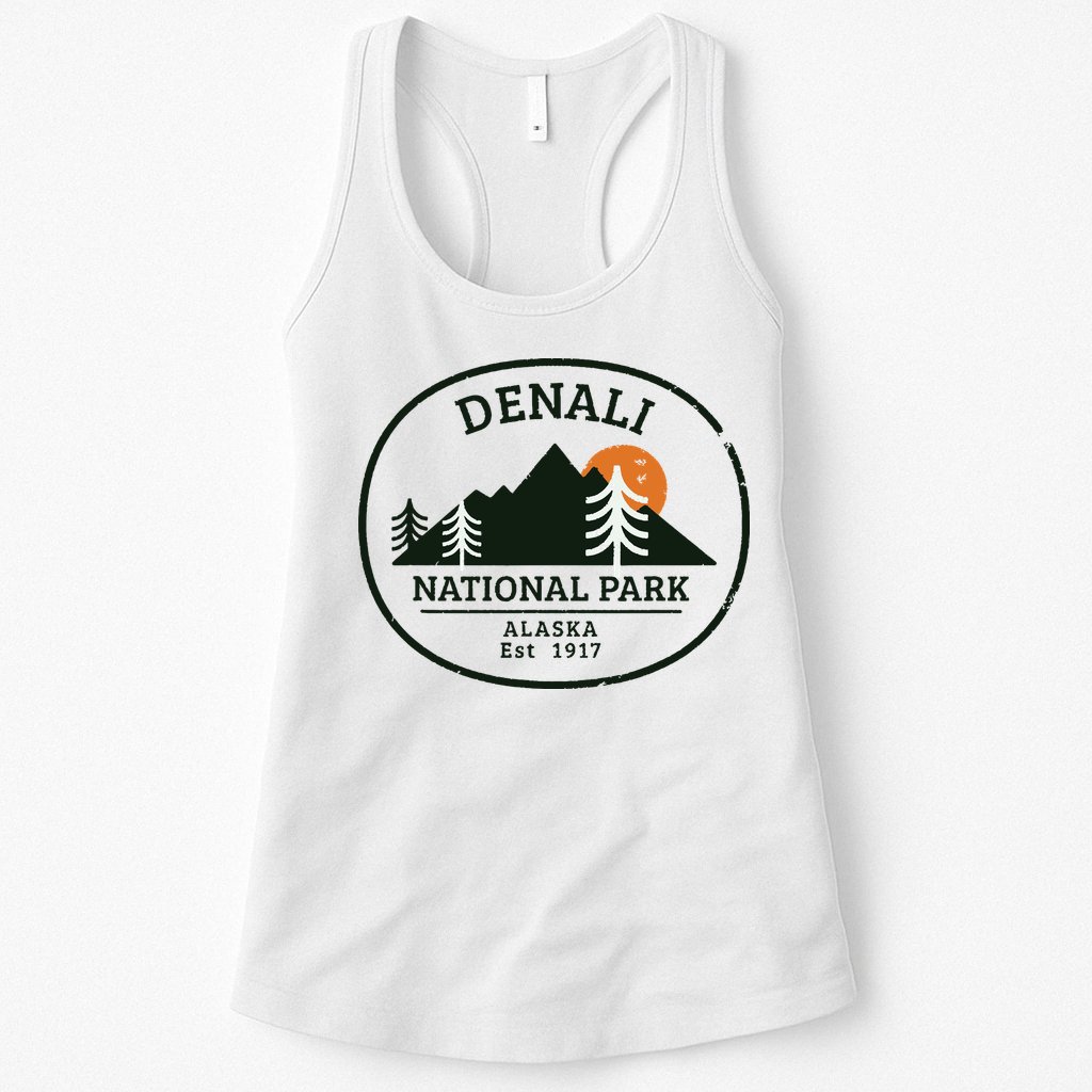 Vintage Denali National Park Alaska Womens Tank Top
