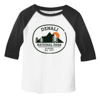 Vintage Denali National Park Alaska Toddler Fine Jersey T-Shirt