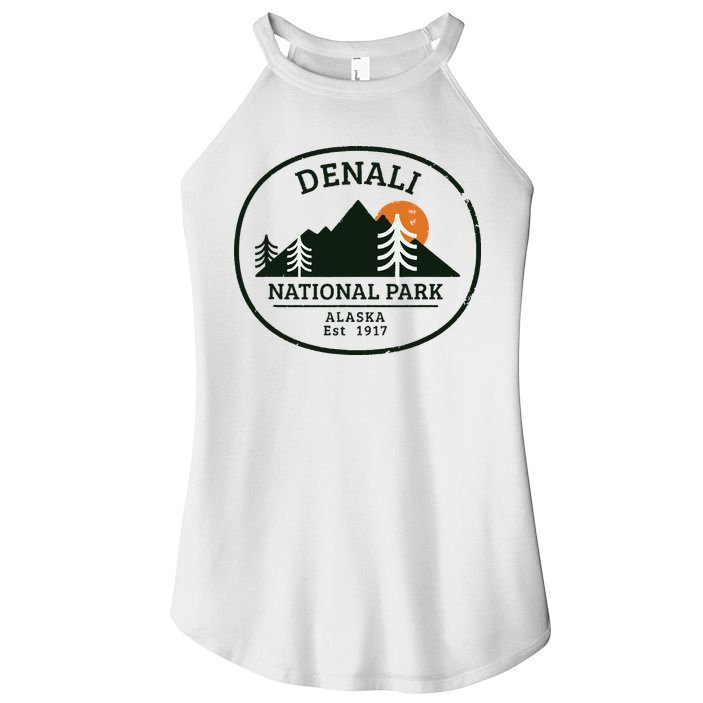 Vintage Denali National Park Alaska Women's Perfect Tri Rocker Tank