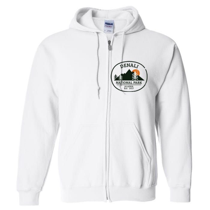 Vintage Denali National Park Alaska Full Zip Hoodie