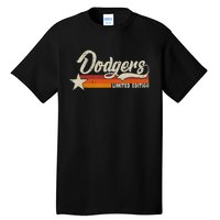 Vintage Dodgers Name Throwback Retro Gift Tall T-Shirt