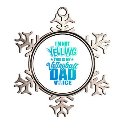 Volleyball Dad Not Yelling Father Voice Gift Metallic Star Ornament