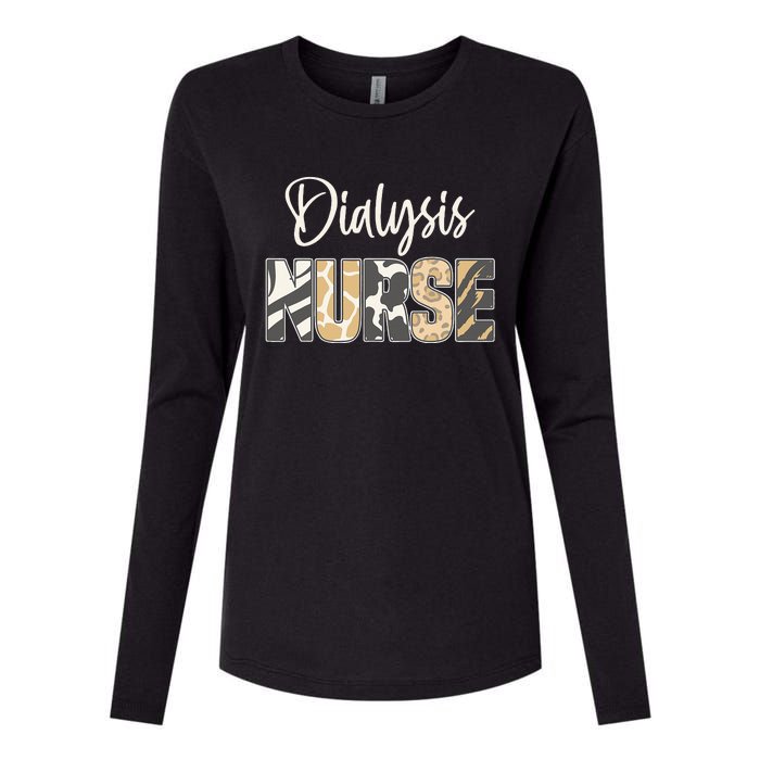 Vintage Dialysis Nurse Gifts For Heart Nephrology Nursing Womens Cotton Relaxed Long Sleeve T-Shirt