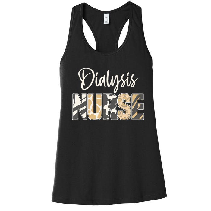 Vintage Dialysis Nurse Gifts For Heart Nephrology Nursing Women's Racerback Tank