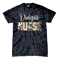 Vintage Dialysis Nurse Gifts For Heart Nephrology Nursing Tie-Dye T-Shirt