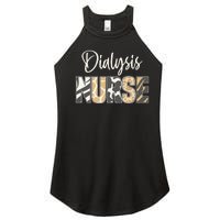 Vintage Dialysis Nurse Gifts For Heart Nephrology Nursing Women's Perfect Tri Rocker Tank