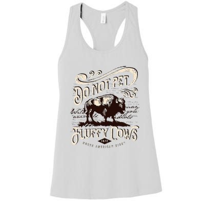 Vintage Do Not Pet The Fluffy Cows American Women's Racerback Tank