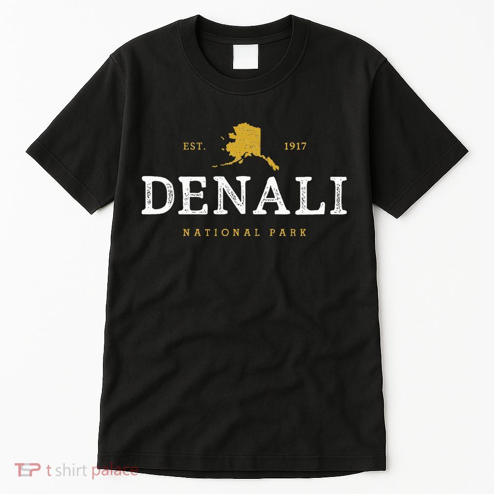 Vintage Denali National Park Alaska Souvenir Est 1917 Tall T-Shirt