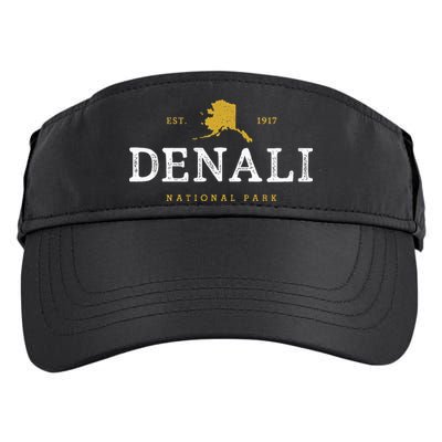 Vintage Denali National Park Alaska Souvenir Est 1917 Adult Drive Performance Visor