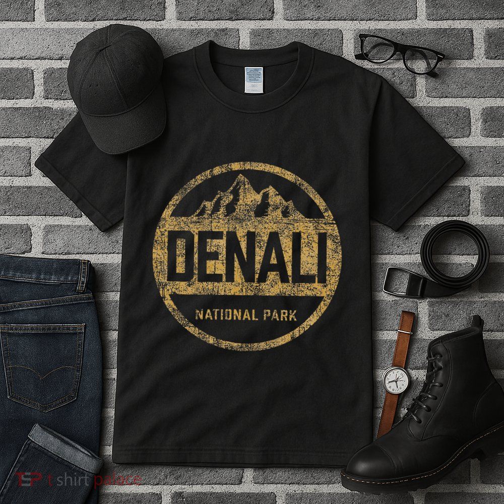 Vintage Denali National Park Alaska Souvenir Retro Tall T-Shirt