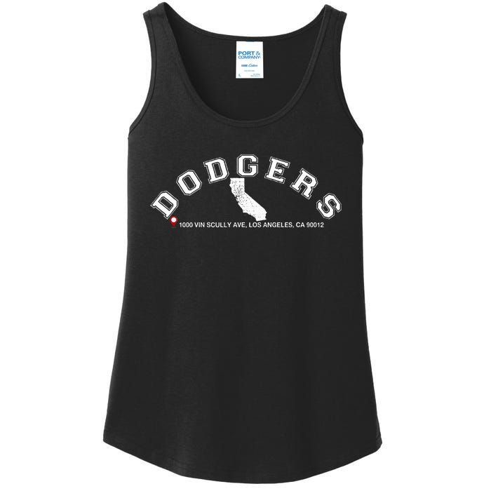 Vintage Dodgers Name Retro First Name Dodgers Ladies Essential Tank