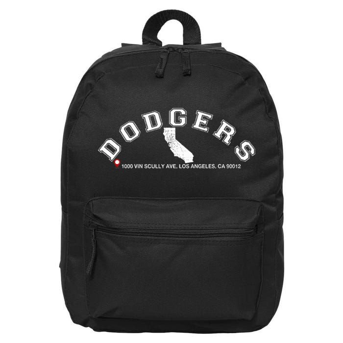 Vintage Dodgers Name Retro First Name Dodgers 16 in Basic Backpack