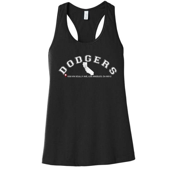 Vintage Dodgers Name Retro First Name Dodgers Women's Racerback Tank