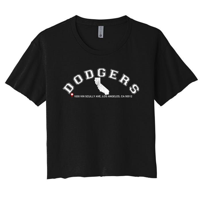 Vintage Dodgers Name Retro First Name Dodgers Women's Crop Top Tee