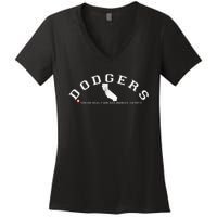 Vintage Dodgers Name Retro First Name Dodgers Women's V-Neck T-Shirt