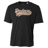 Vintage Dodgers Name Throwback Retro Cooling Performance Crew T-Shirt