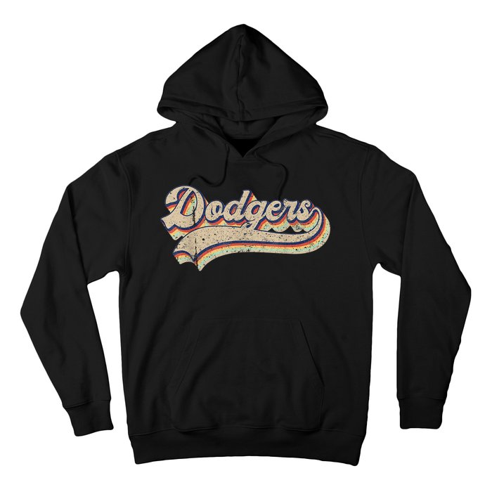 Vintage Dodgers Name Throwback Retro Hoodie